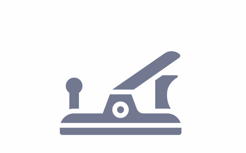 Symbolgrafik einer Spannvorrichtung – steht für Spanntechnik, Vorrichtungsbau und Montagelösungen im Werkzeugbau bei weba.