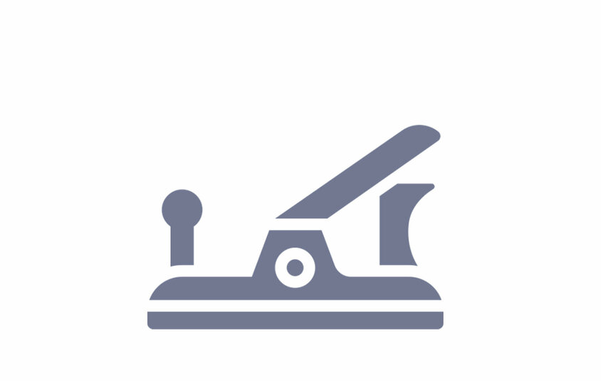 Jig and fixture construction Symbol graphic of a clamping fixture - stands for clamping technology, fixture construction and assembly solutions in toolmaking at weba.